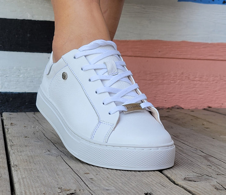 White Leather Sneakers