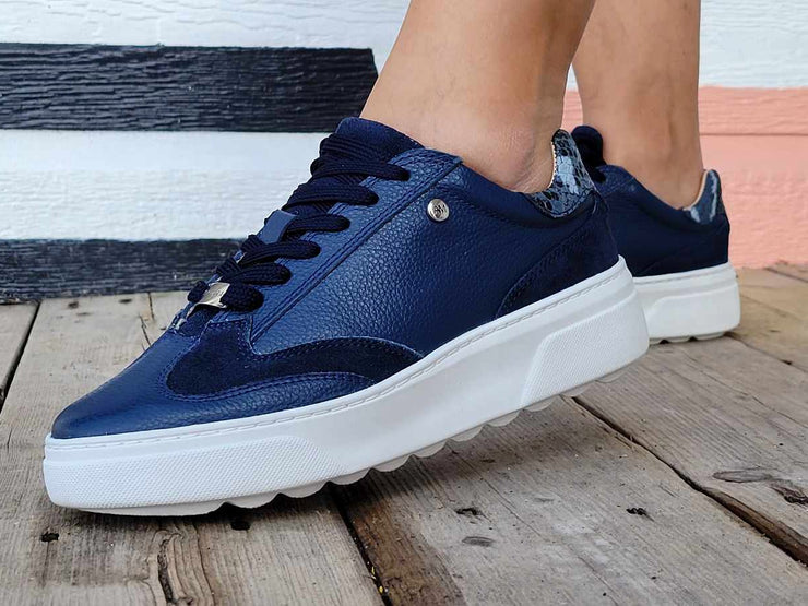 Blue Leather-Sneakers