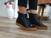 Black Leather high top sneaker