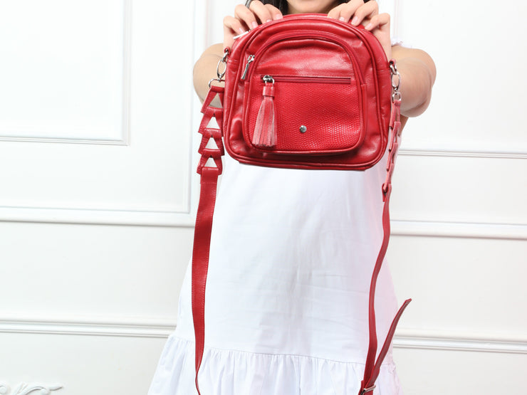 Cross-Body Red Leather-Bag